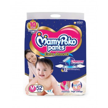 MamyPoko Pants Diaper, Medium, 52count